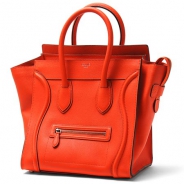 セリーヌ/CELINE/ レザーハンドバッグ/LUGGEGE/ラゲージ ミニショッパー /バーミリオン16521-3lug-27vl