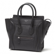 セリーヌ/CELINE/ レザーハンドバッグ/LUGGEGE/ラゲージ マイクロショッパー /ブラック16779-3lug-38no
