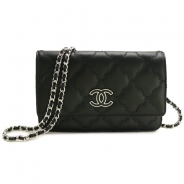 シャネル ショルダーバッグ CHANEL 財布/長財布 チェーン ココマーク レザー ブラック A69100 BK