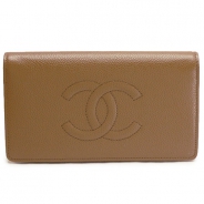 シャネル 長財布 CHANEL 長財布 二つ折り ココマーク レザー キャビア ブラウン A48651 CAVIAR BROWN