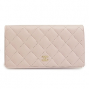 シャネル 長財布 CHANEL 財布 二つ折り キルティング マトラッセ レザー ローズクレア A31509 Y04059 11408/ROSE CLAIR
