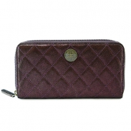 シャネル 長財布 CHANEL 財布 ラウンドファスナー マトラッセ レザー パープル A68931 Y25037 0A096