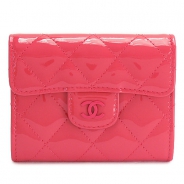 シャネル コインケースCHANEL 小銭入れ パテントレザー ココマーク キルティング コーラルピンク A31504 PATENT CORAL