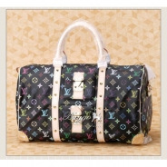 LOUIS VUITTON モノグラムマルチカラー キーポル45　ボストンバッグ　ノワール M92640