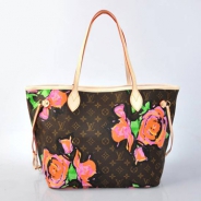 LOUIS VUITTON ルイ ヴィトン モノグラムローズ ネヴァーフル MM ショルダー トート バッグ M48613