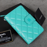 シャネル 長財布 CHANEL シャネル 財布 二つ折り マトラッセ キルティング レザー アズール A48667