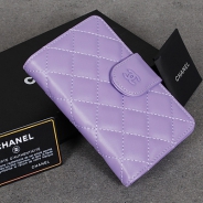 シャネル 長財布 CHANEL シャネル 財布 二つ折り マトラッセ キルティング レザー ラベンダー A48667
