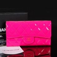 シャネル CHANEL 長財布 三つ折り ココマーク マトラッセ キルティング エナメル ローズ A31506