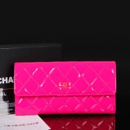 シャネル 長財布 CHANEL シャネル 財布 二つ折りフラップ マトラッセ キルティング エナメル ローズ A50096