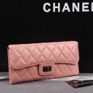 シャネル 長財布 CHANEL シャネル 財布 二つ折り マトラッセ キルティング ラムスキン ピンク A35297