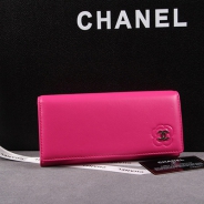CHANEL シャネル クルーズライン カメリア 長財布 ラムスキン ローズ A47004