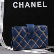 シャネル 長財布 CHANEL シャネル 財布 二つ折り マトラッセ ゴールドライン キルティング ラムスキン ブルー A48667