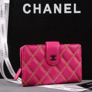 シャネル 長財布 CHANEL シャネル 財布 二つ折り マトラッセ ゴールドライン キルティング ラムスキン ローズ A48667