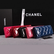 シャネル 長財布 CHANEL  財布 二つ折り マトラッセ ココマーク エナメル ローズ/ブルゴーニュ/ブラック/ピンク/ブルー A50106