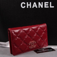 シャネル 長財布 CHANEL 財布 二つ折り  マトラッセ  ラムスキン ブルゴーニュ A61667