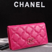 シャネル 長財布 CHANEL 財布 二つ折り  マトラッセ  ラムスキン ローズ A61667