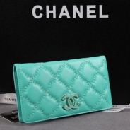 シャネル 長財布 CHANEL 財布 二つ折り  マトラッセ  ラムスキン ライトブルー A61667