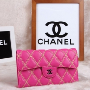 シャネル CHANEL 長財布 3折 タイムレスクラシック マトラッセ ゴールドライン ラムスキン ローズ A46518