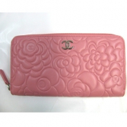 CHANEL（シャネル）ラウンド長財布/ピンク/ラムスキン(A50085)
