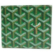 ゴヤール(GOYARD) 二つ折り財布(グリーン）GY-APM11009-POR-MON-VERTEVERT