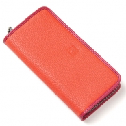 ロエベ/LOEWE/ ラウンドファスナー長財布[小銭入れ付き]コーラル×マゼンタ11395-cf13-7389
