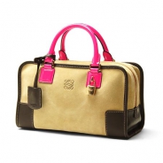 ロエベ/LOEWE/ レザーハンドバッグ/38661-a03-8174 /ゴールド×マゼンタ