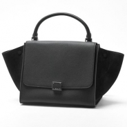 セリーヌ/CELINE/ レザー ハンドバッグ（２ＷＡＹ仕様）/TRAPEZE トラペーズ /Black 16954-3mdb-38no