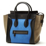 セリーヌ/CELINE/ レザーハンドバッグ/LUGGEGE/ラゲージ ミニショッパー /Royal Blue 16521-3nsb-07rb