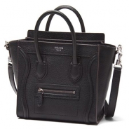 セリーヌ/CELINE/ レザーハンドバッグ（２ＷＡＹ仕様）/LUGGEGE/ラゲージ ナノショッパー /ブラック16824-3lug-38no