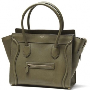 セリーヌ/CELINE/ レザーハンドバッグ/LUGGEGE/ラゲージ /オリーブグリーン16777-3lug-31jg