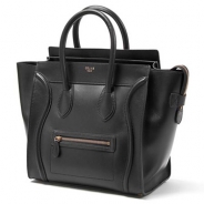 セリーヌ/CELINE/ レザーハンドバッグ/LUGGEGE/ラゲージ ミニショッパー /ブラック16521-3lba-38no