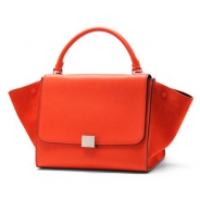 セリーヌ/CELINE/ レザー ハンドバッグ（２ＷＡＹ仕様）/TRAPEZE トラペーズ /Vermillon 16954-3mdb-27vl