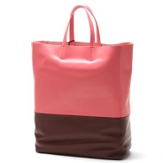 セリーヌ/CELINE/ レザー トートバッグ/CABAS カバ /Pink×Rust 16555-3ebt-24pr