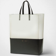 セリーヌ/CELINE/ レザー トートバッグ/CABAS /ブラック×ホワイト16555-7khe-01bc