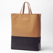 セリーヌ/CELINE/ レザー トートバッグ/CABAS カバ /TAN/BLACK 16555 3ebt 04tb 16555-3ebt-04tb