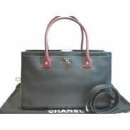 CHANEL（シャネル）トートバッグ/ブラック/レザー/キャビアスキン(金具:シルバー)A67288