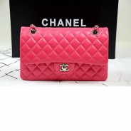 シャネル CHANEL マトラッセライン ラムスキン ショルダーバッグ チェリーピンク A1112