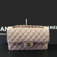 シャネル CHANEL マトラッセライン キャビアスキン ショルダーバッグ ピンク×ゴールド金具 A1112