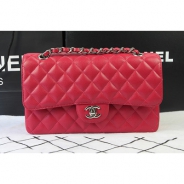 シャネル CHANEL マトラッセライン キャビアスキン ショルダーバッグ ローズ×シルバー金具 A1112