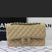 シャネル CHANEL マトラッセライン キャビアスキン ショルダーバッグ アプリコット×シルバー金具 A1112/A1113