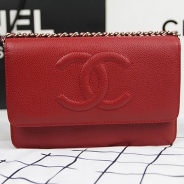  シャネル ショルダーバッグ/チェーンウォレット CHANEL 財布/長財布 ココマーク レザー キャビア P.レッド A48654 Y01588 0A010