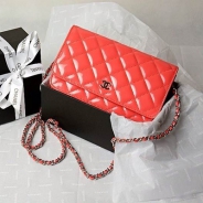 CHANEL(シャネル)/チェーンウォレット/ショルダーバッグ/オレンジ/エナメル/A33814 Y09134 99595