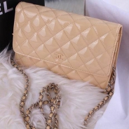 CHANEL(シャネル)/チェーンウォレット/ショルダーバッグ/べージュ/エナメル/A33814-16