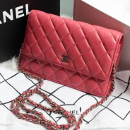 CHANEL(シャネル)/チェーンウォレット/ショルダーバッグ/ピンク/エナメル/A33814-15