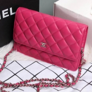 CHANEL(シャネル)/チェーンウォレット/ショルダーバッグ/ピンク/エナメル/A33814-14