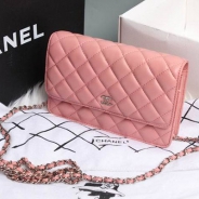CHANEL(シャネル)/チェーンウォレット/ショルダーバッグ/パステルピンク/エナメル/A33814-8