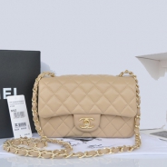 シャネル CHANEL マトラッセライン ラムスキン ショルダーバッグ ライトブラウン A1116-13