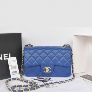 シャネル CHANEL マトラッセライン ラムスキン ショルダーバッグ ブルー A1116-11