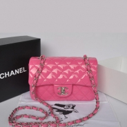 シャネル CHANEL マトラッセライン エナメル ショルダーバッグ ピンク A1116-7