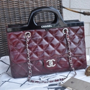シャネル CHANEL トートバッグ&ショルダーバッグ ワインレッド A5661-1